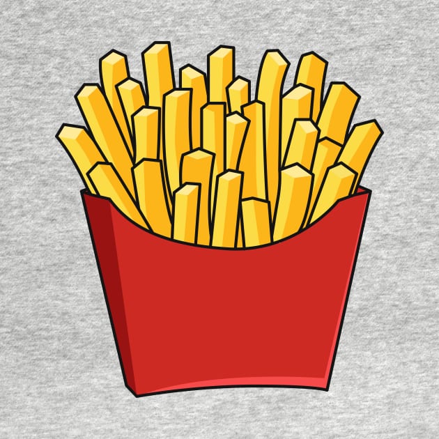 French fries cartoon illustration by Miss Cartoon